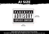 Parental Advisory Multi Layer Stencil