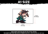 Demon Slayer Abstract Multi Layer Stencil