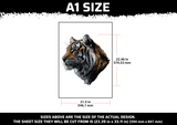 Tiger Head Multi Layer Stencil