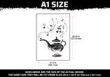 Musical Lamp Multi Layer Stencil