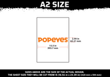 Popeyes Logo Multi Layer Stencil