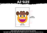 Cowboy Hat Emoji Multi Layer Stencil