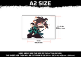 Demon Slayer Abstract Multi Layer Stencil