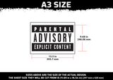 Parental Advisory Multi Layer Stencil