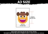 Cowboy Hat Emoji Multi Layer Stencil