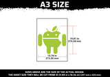 Apple and Android Multi Layer Stencil