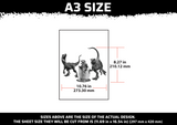 Raptor Family Multi Layer Stencil