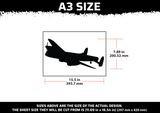 Plane Aircraft Silhouette Multi Layer Stencil