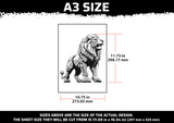 Easy Greyscale Lion Multi Layer Stencil