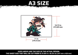 Demon Slayer Abstract Multi Layer Stencil