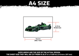 Formula E Car Multi Layer Stencil