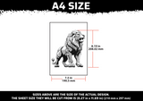 Easy Greyscale Lion Multi Layer Stencil