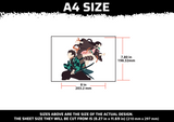 Demon Slayer Abstract Multi Layer Stencil
