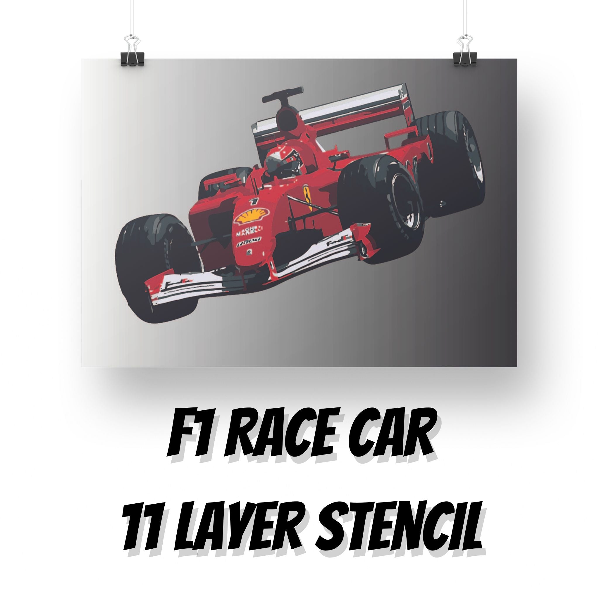 Racing Car Multi Layer Stencil - Download or Pre-cut – Tomwellywells store