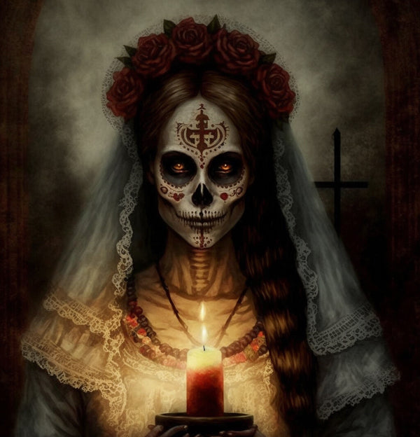 Bespoke XXL Stencil For Tom -Girl and Candle