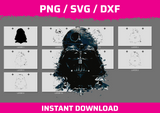 Abstract Darth Vader instant download PNG SVG DXF
