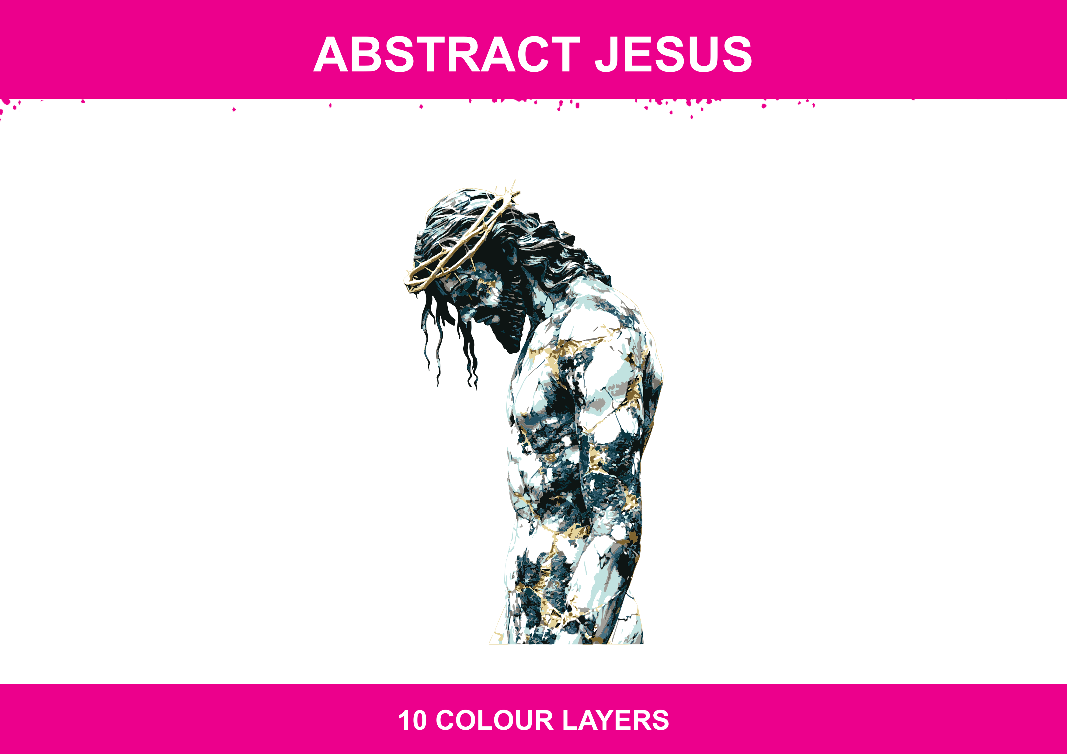 Abstract Jesus Stencil Files - Digital Download – Tomwellywells store