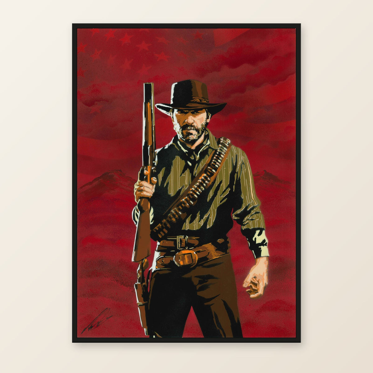 Arthur’s Turn — A3 framed print mockup.