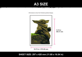 Baby Yoda and Rock A3
