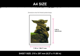 Baby Yoda and Rock A4