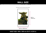Baby Yoda and Rock Wall Size