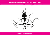 Bloodborne Silhouette colour artwork