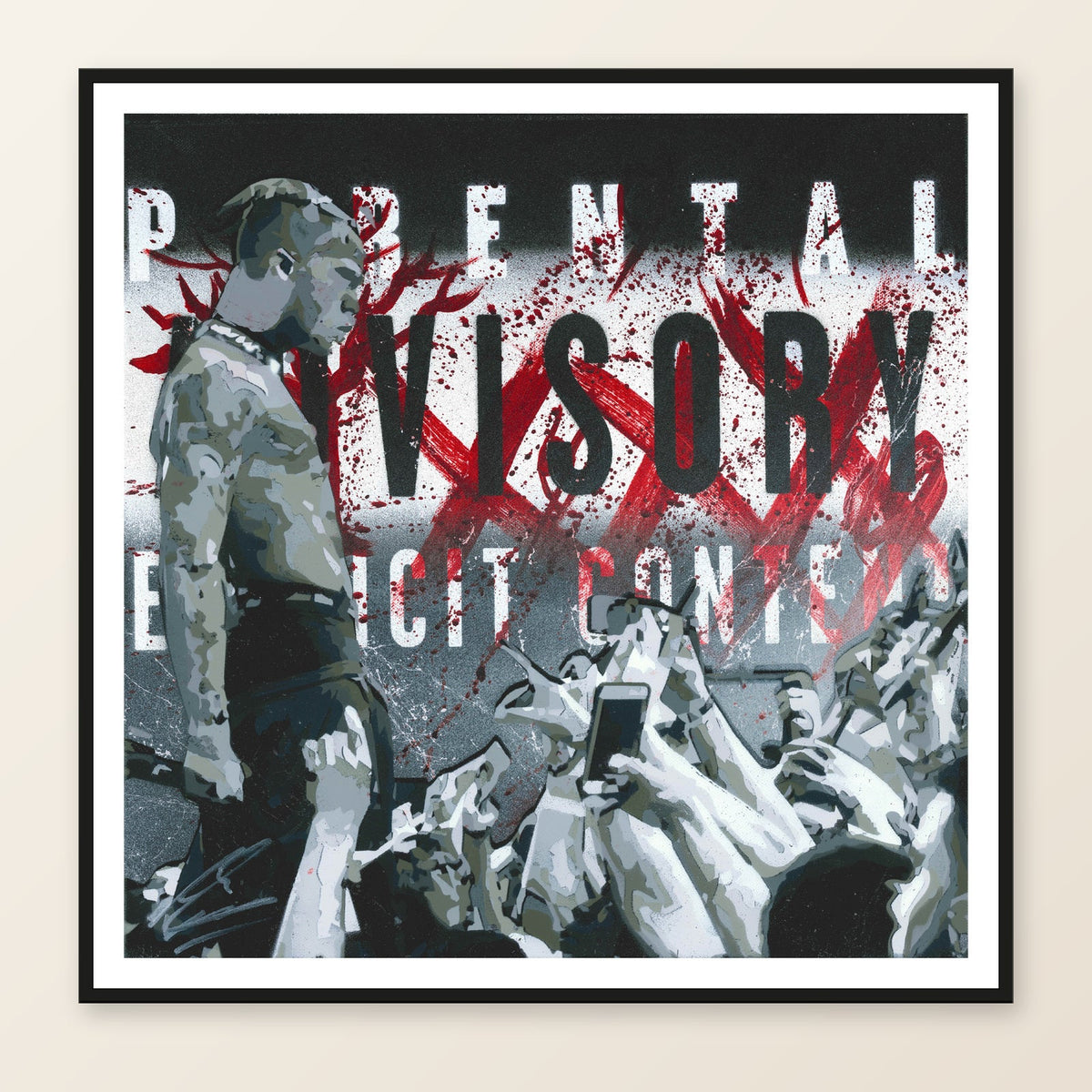 Broken Heart - xxx Tentacion — 30 × 30 cm framed print mockup.
