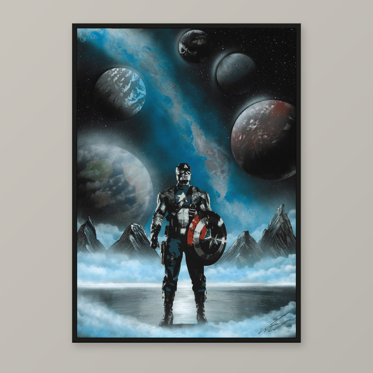 Cap’s World — 29.7 × 42 cm framed print mockup.