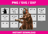 Destiny Cayde-6 Firing instant download PNG SVG DXF