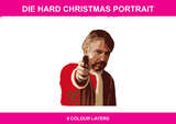 Die Hard Christmas Portrait colour artwork