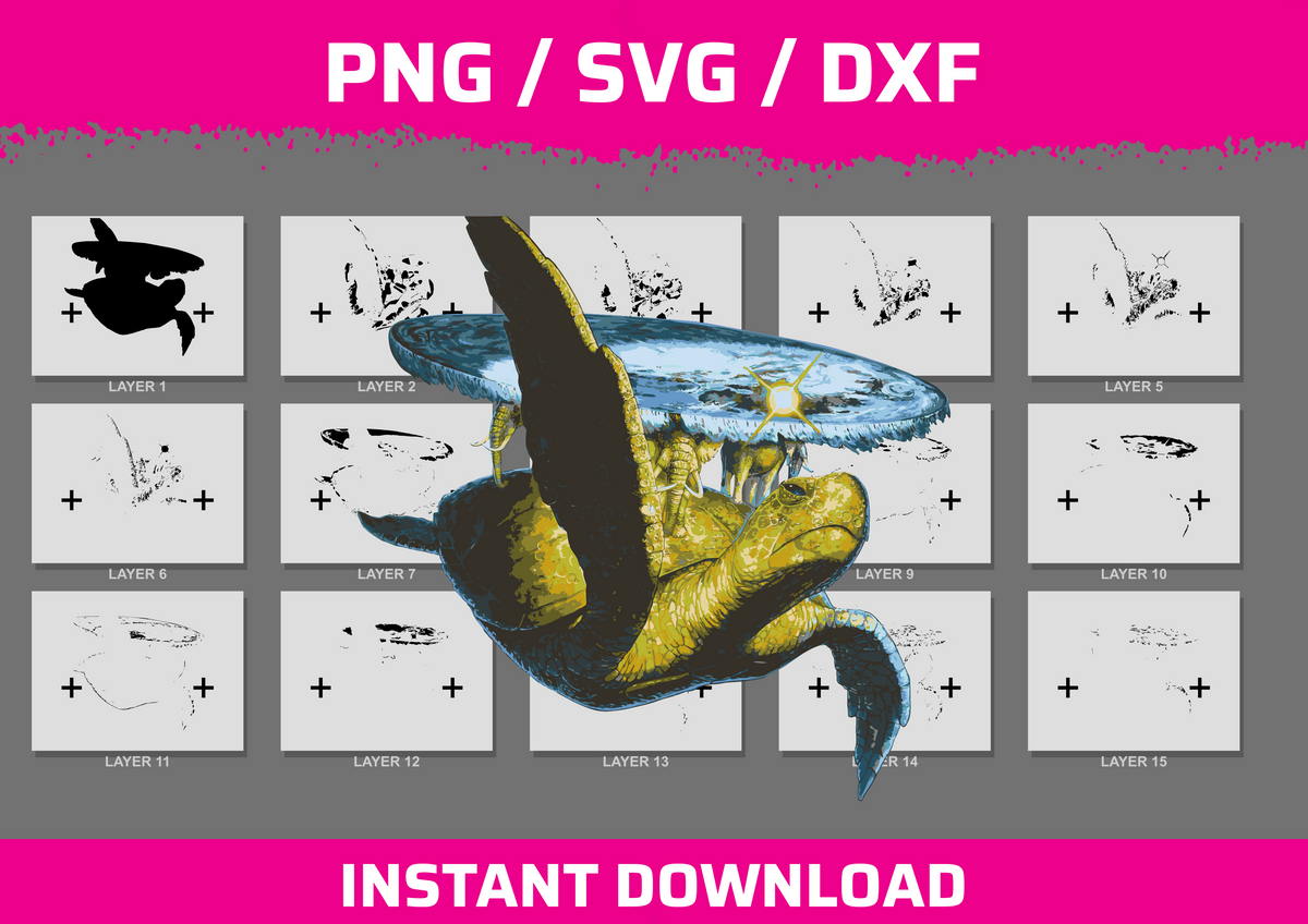 Discworld Turtle instant download PNG SVG DXF