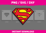 Superman Logo Stencil Files - Digital Download