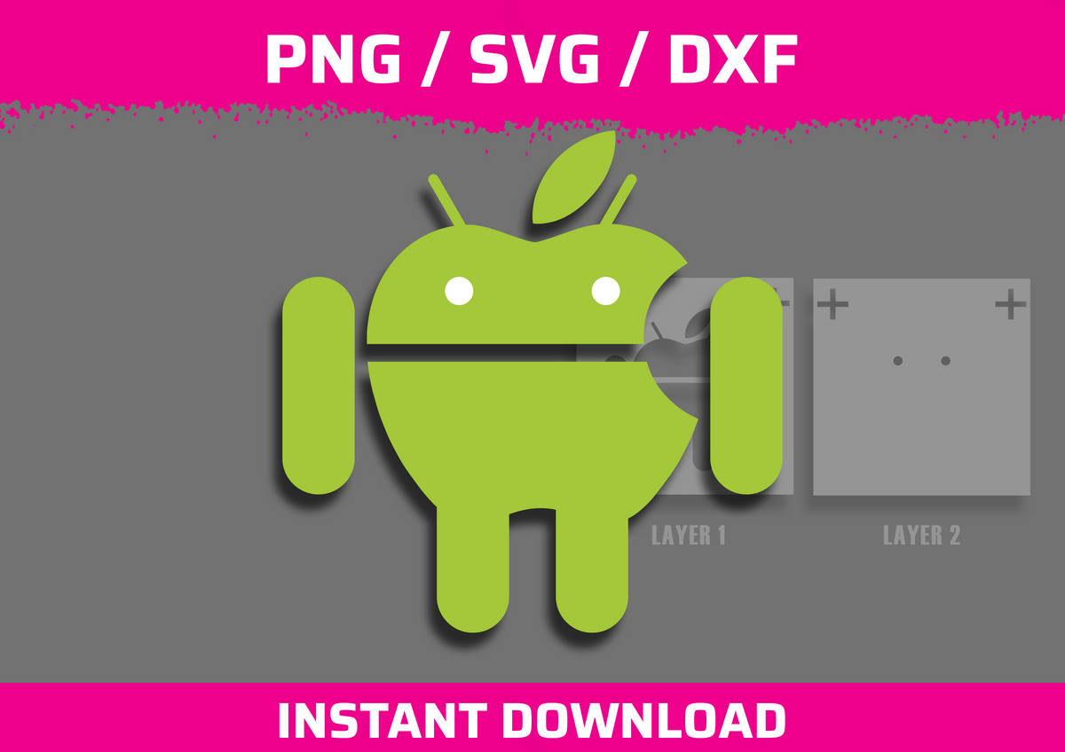 Apple and Android Stencil Files - Digital Download