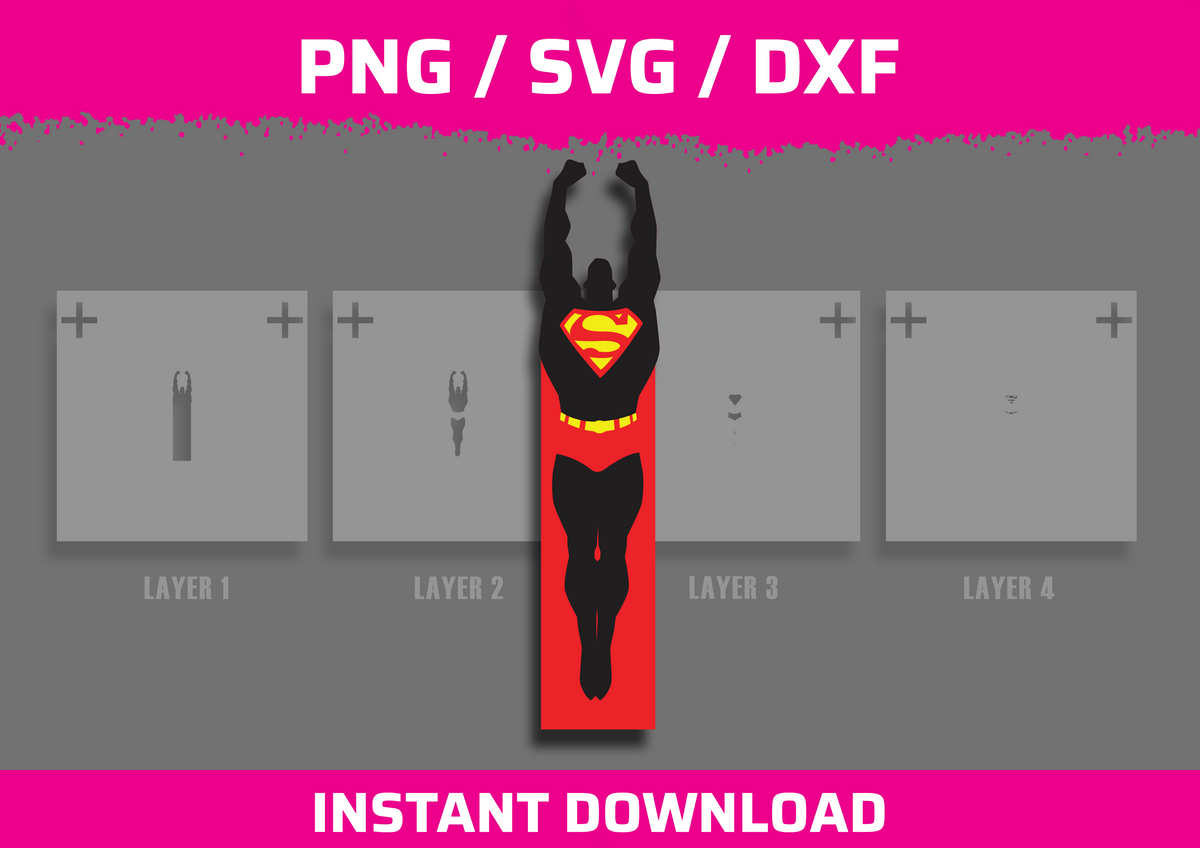Superman Stencil Files - Digital Download