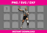 Newcastle Player  Stencil Files - Digital Download