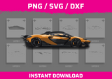 McLaren Car Stencil Files - Digital Download