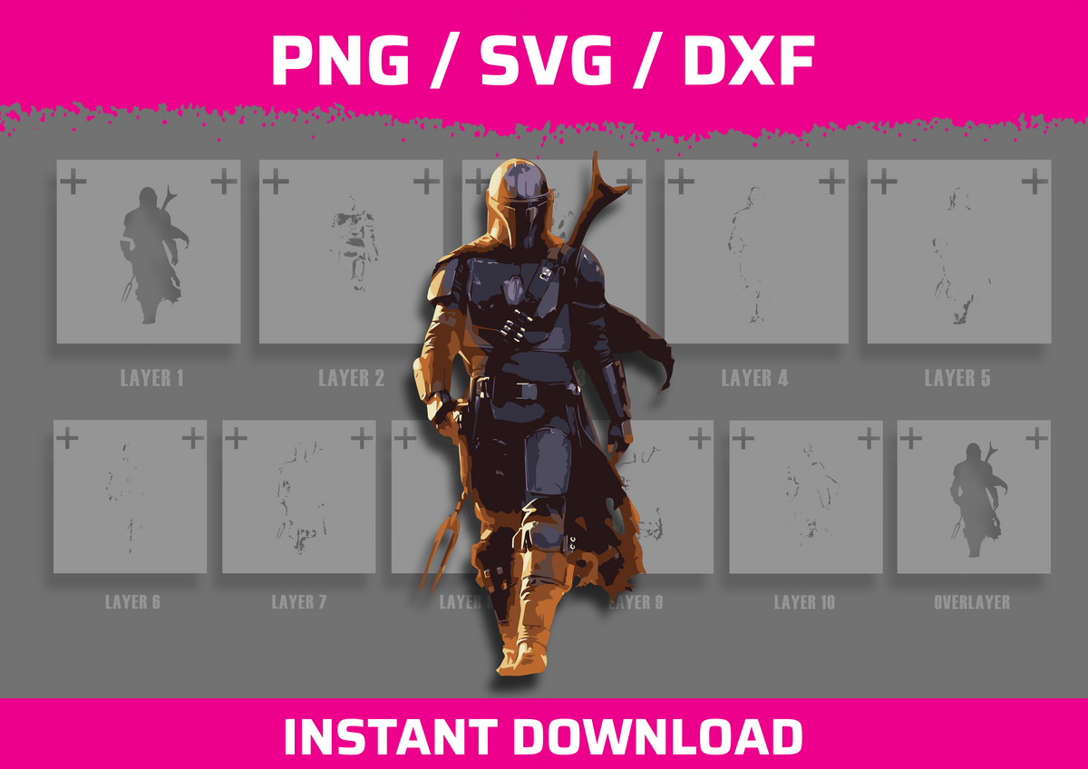 Mandalorian Stencil Files - Digital Download