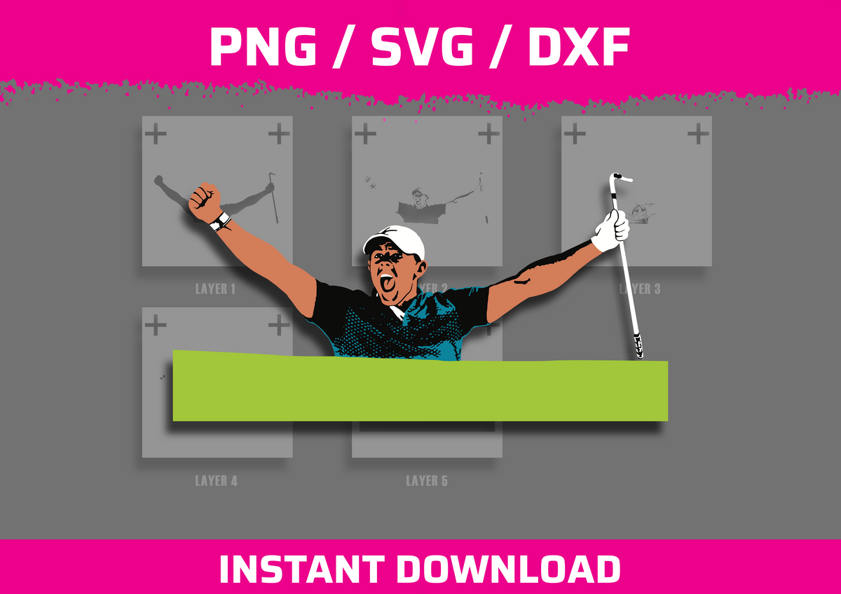 Golfer Stencil Files - Digital Download