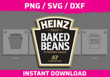 Heinz Beans Logo Stencil Files - Digital Download