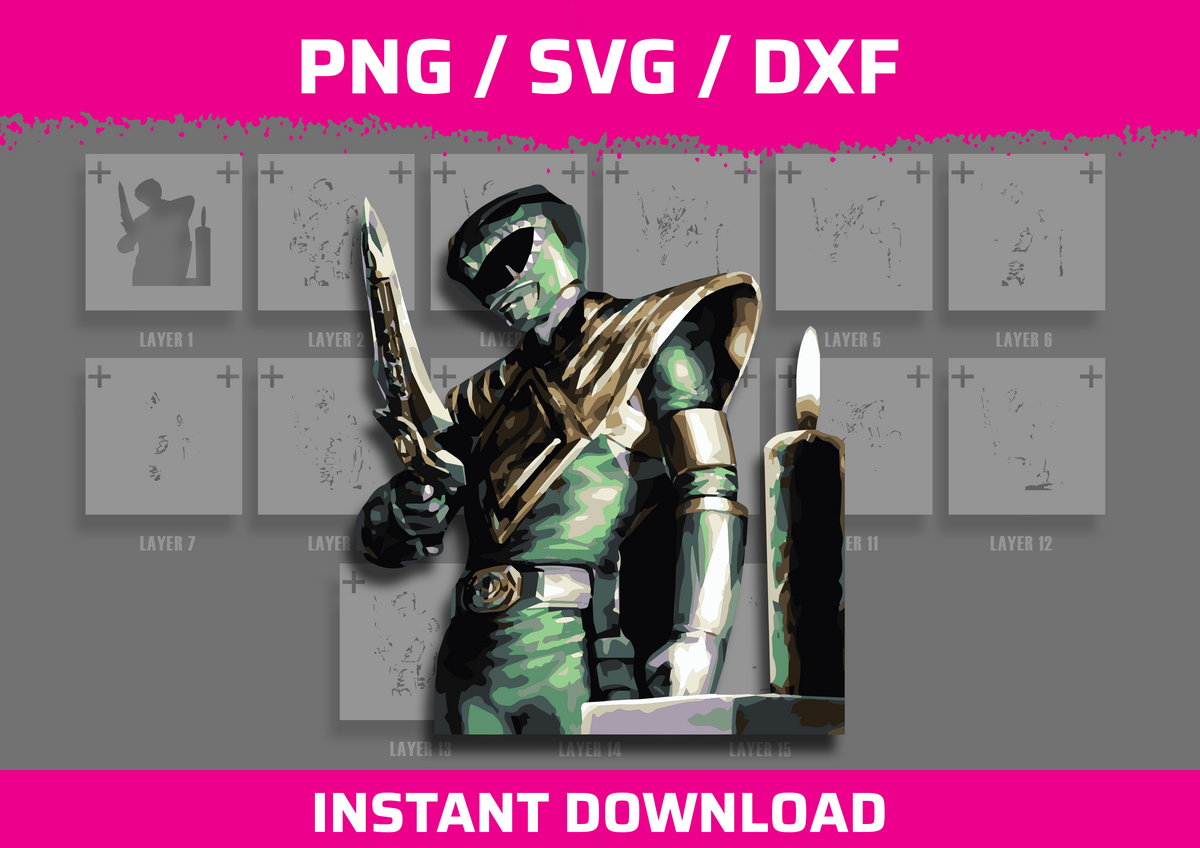 Green Ranger Stencil Files - Digital Download