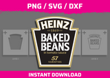 Heinz Beans Logo Stencil Files - Digital Download