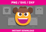 Cowboy Hat Emoji Stencil Files - Digital Download