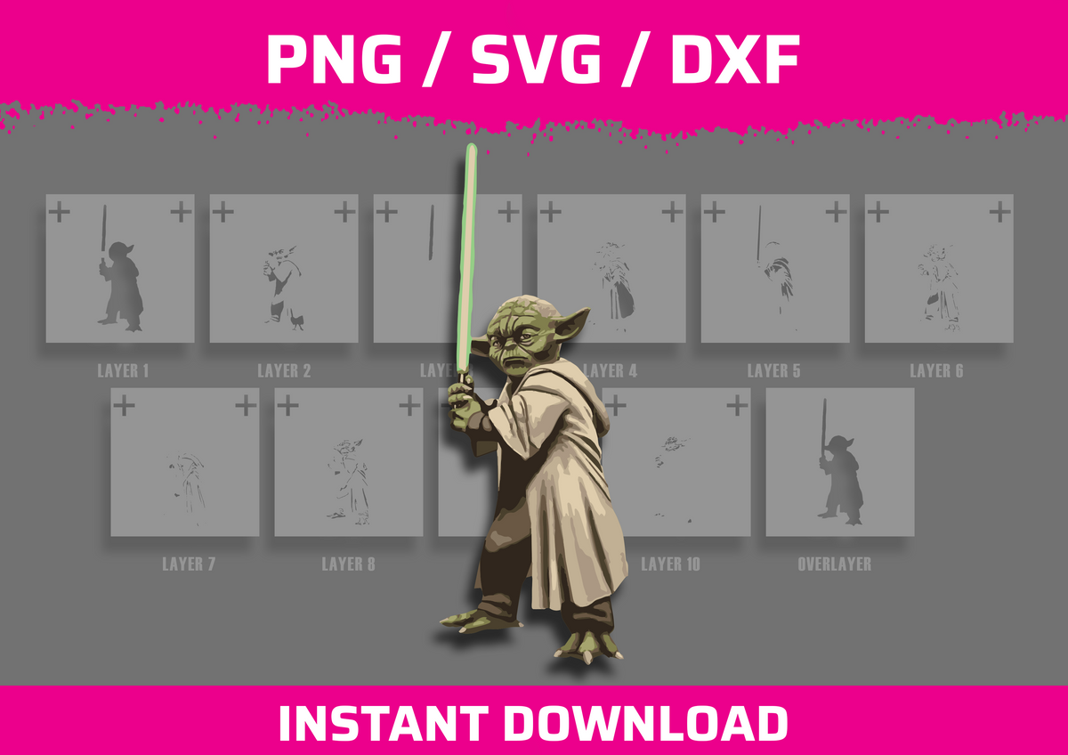 Yoda Stencil Files - Digital Download
