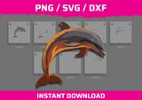 Dolphin Stencil Files - Digital Download