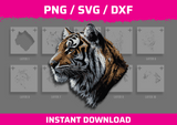 Tiger Head Stencil Files - Digital Download