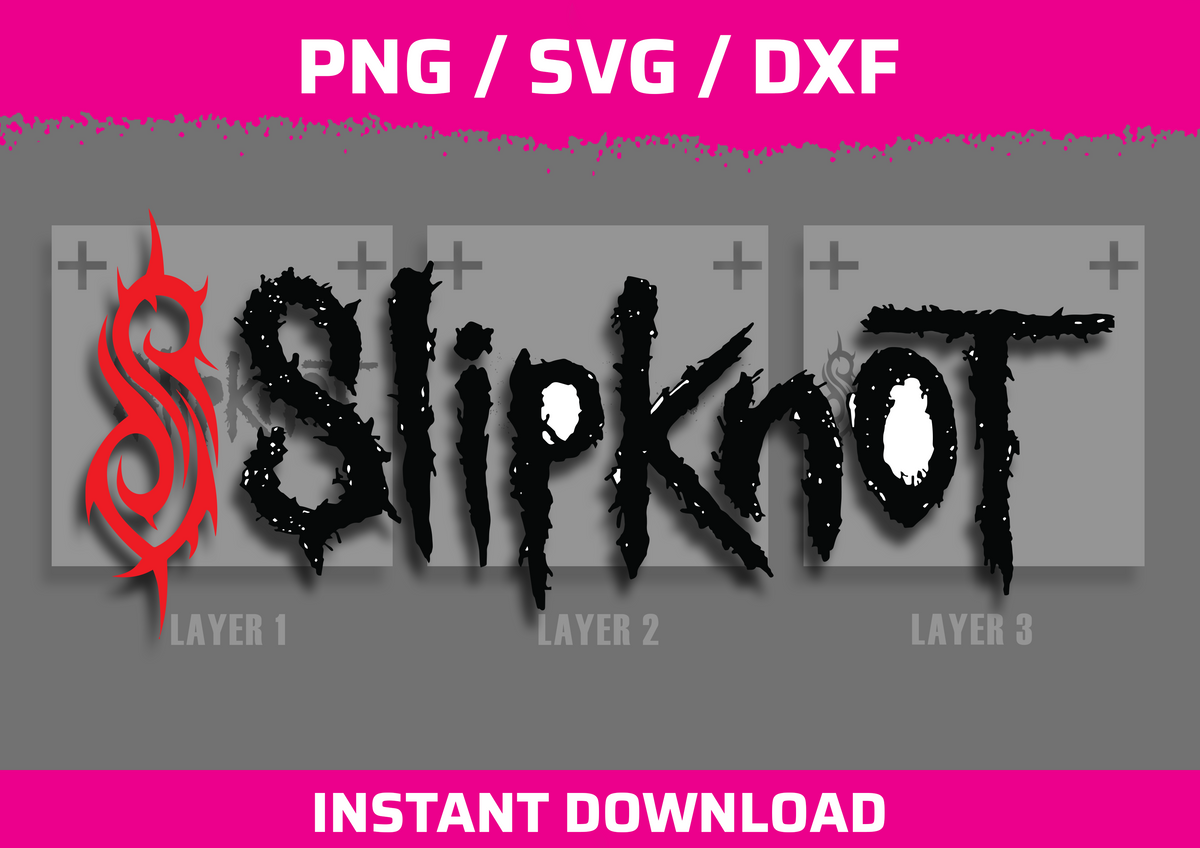 Slipknot Logo Stencil Files - Digital Download