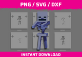 Minecraft Skeleton Stencil Files - Digital Download