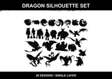 Dragon Silhouette Set 2