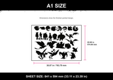 Dragon Silhouette Set A1