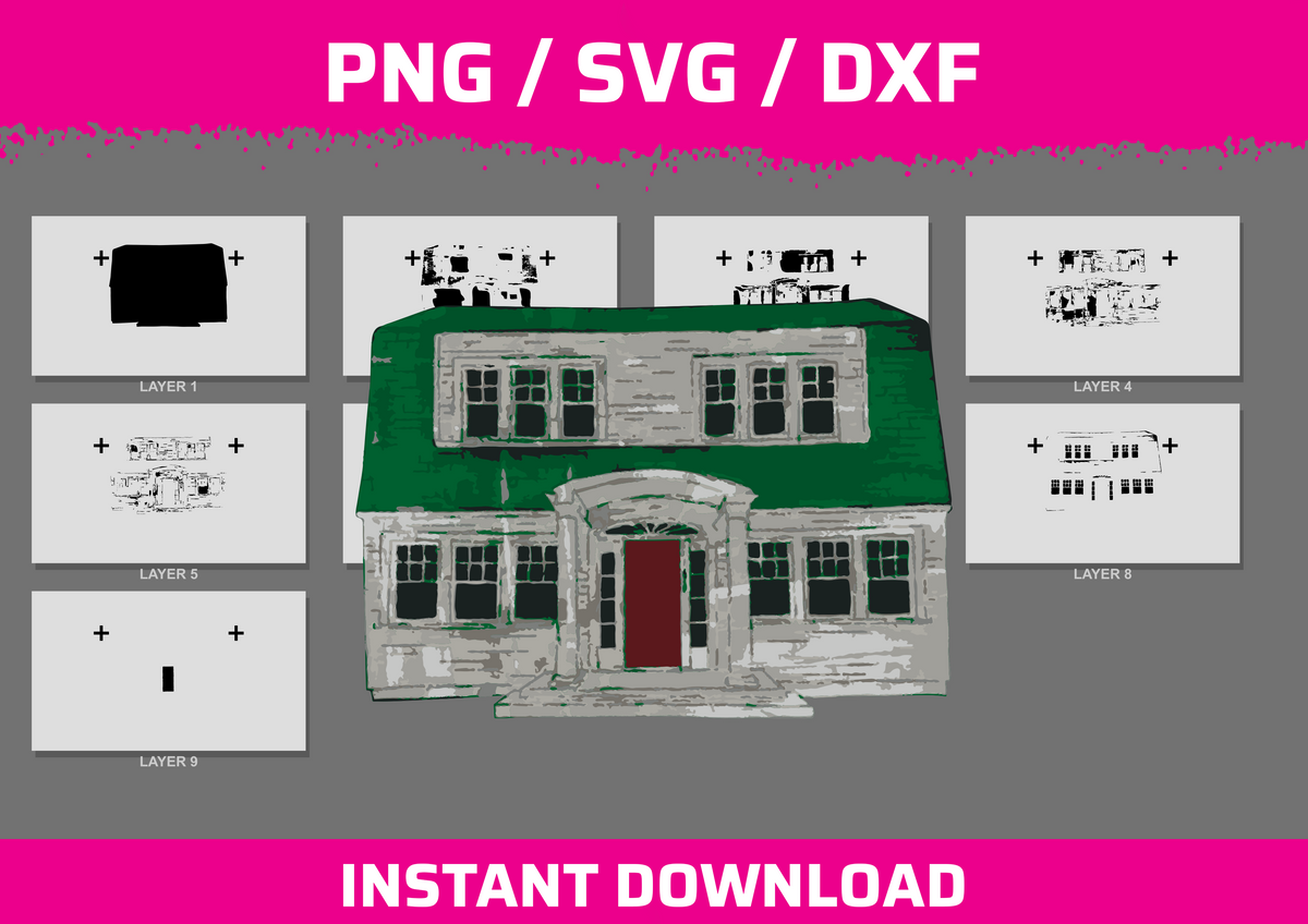 Nightmare on Elm Street House instant download PNG SVG DXF